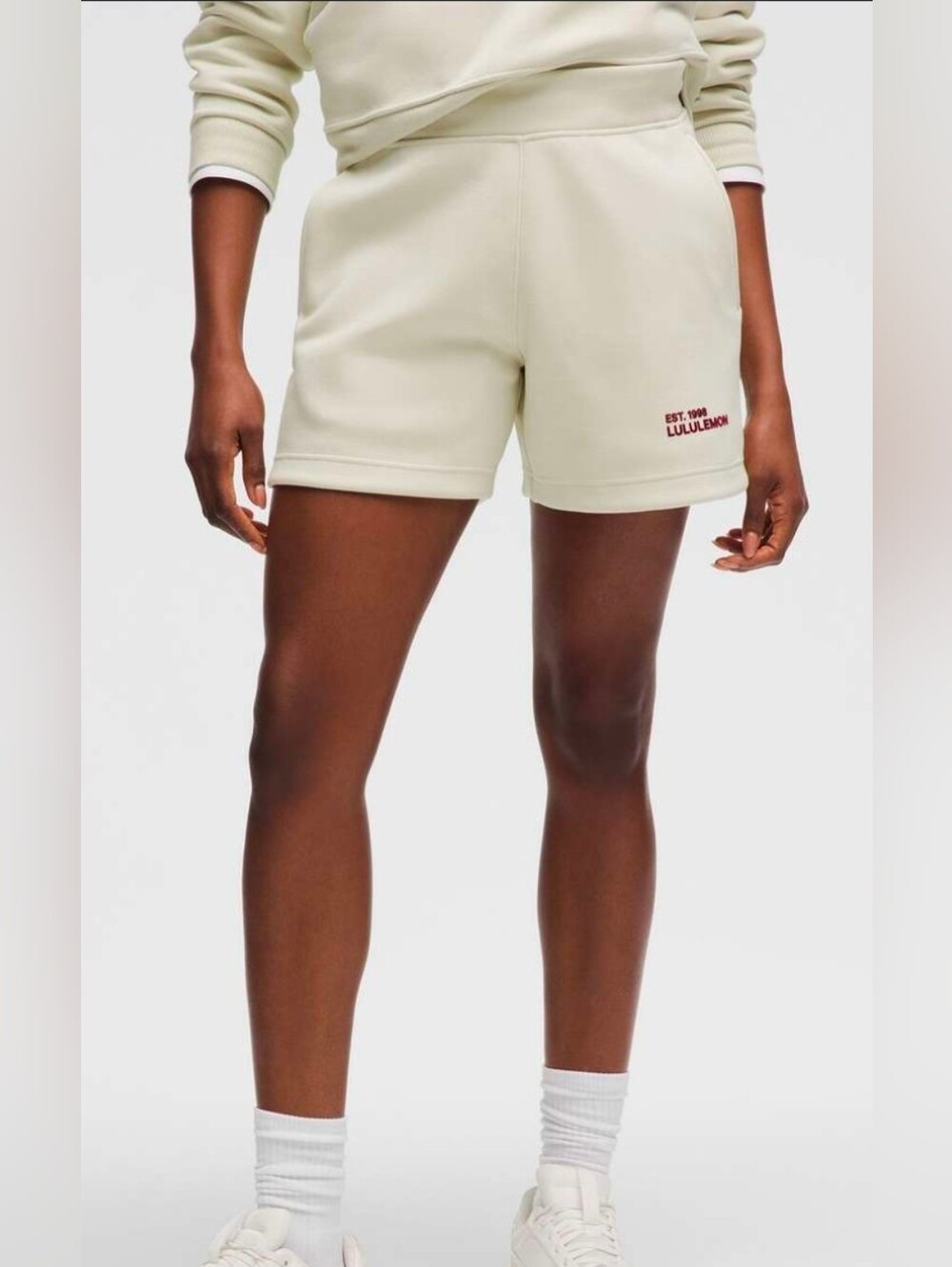 Lululemon Heavyweight Fleece Sweatshort 5” Bone Cream XS Cozy Lounge Shorts